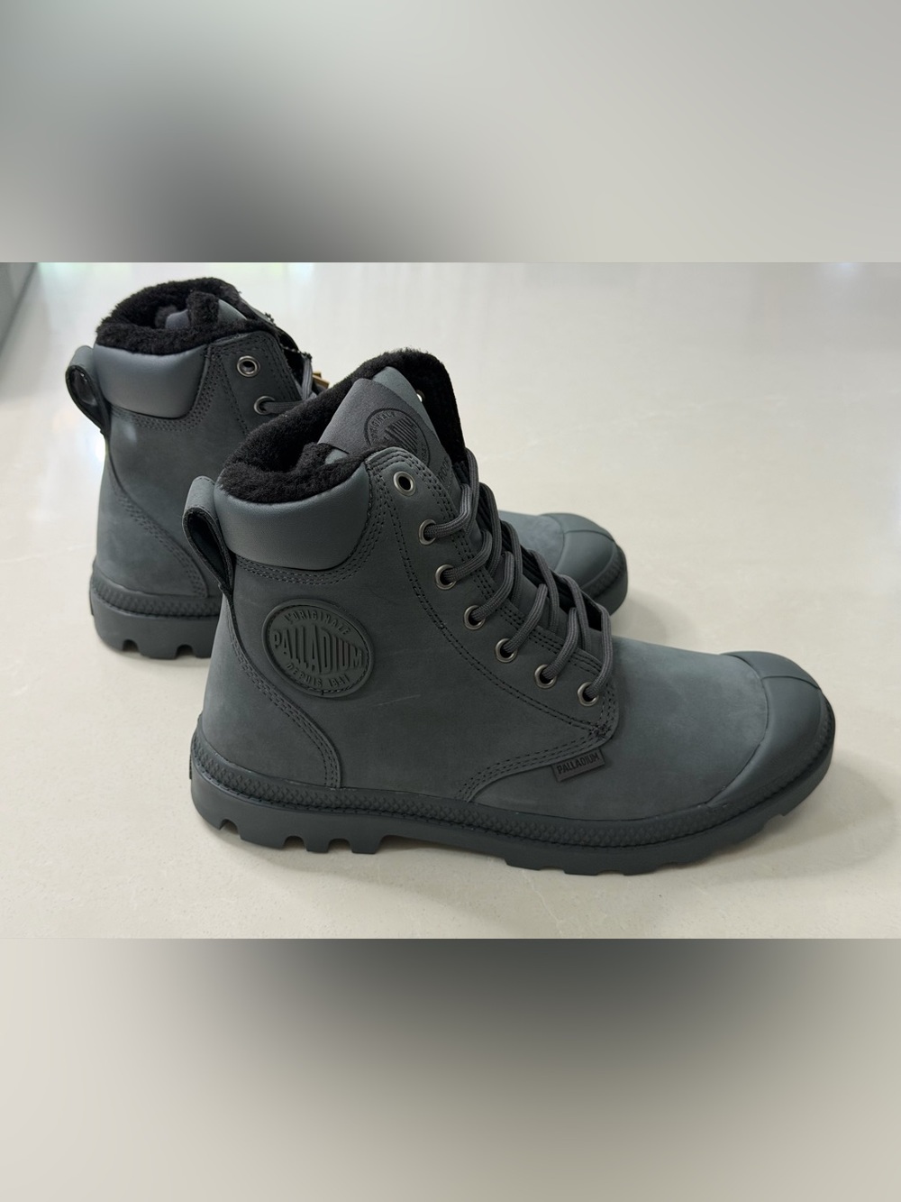 Palladium Pampa Sport Cuff WPS Boots Dark Shadow Grey Waterproof, Women’s 8
